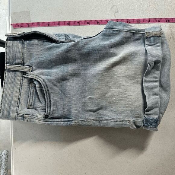 Lularoe Women’s High Rise Boyfriend Shorts Size 26 Light Wash Fold-over Hem Bell - Picture 10 of 11